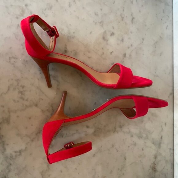 TALBOTS Lakia Poppy Brushed Leather Sandals 8B - Picture 13 of 16